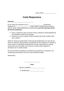 carta responsiva de celular de trabajo para imprimir